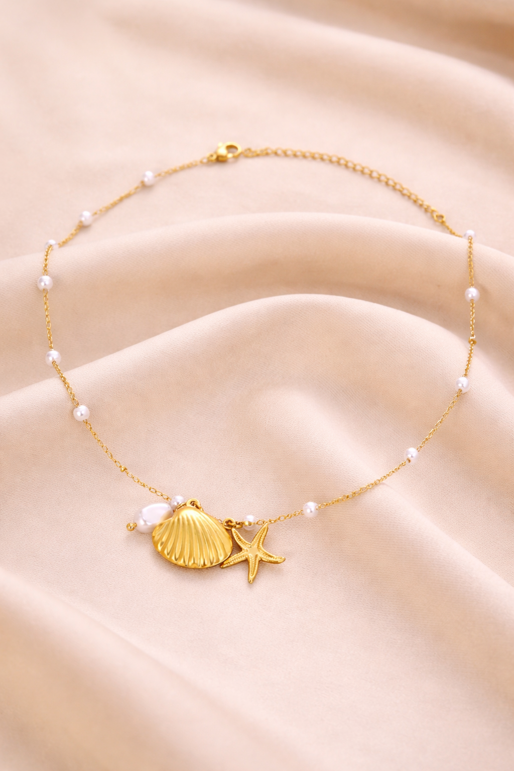 Golden Tide Charm Necklace