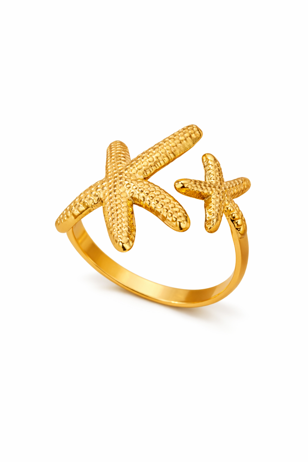 Golden Starfish Open Ring