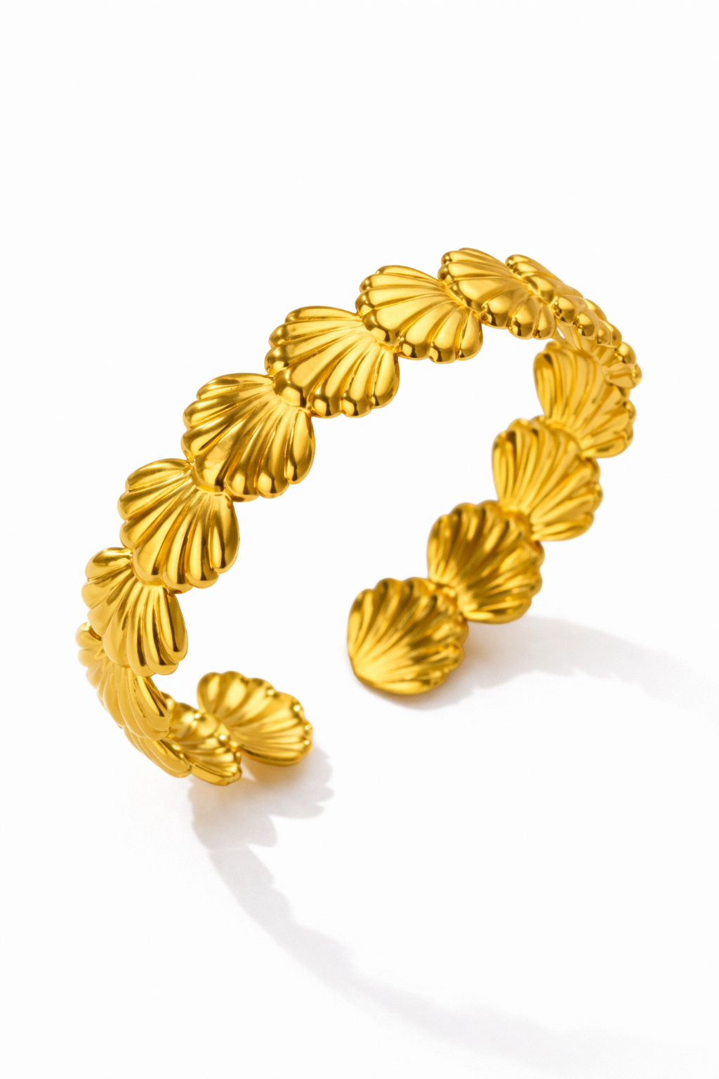 Gold Shell Cuff Bracelet