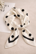 Polka Dot Square Color Block Scarf