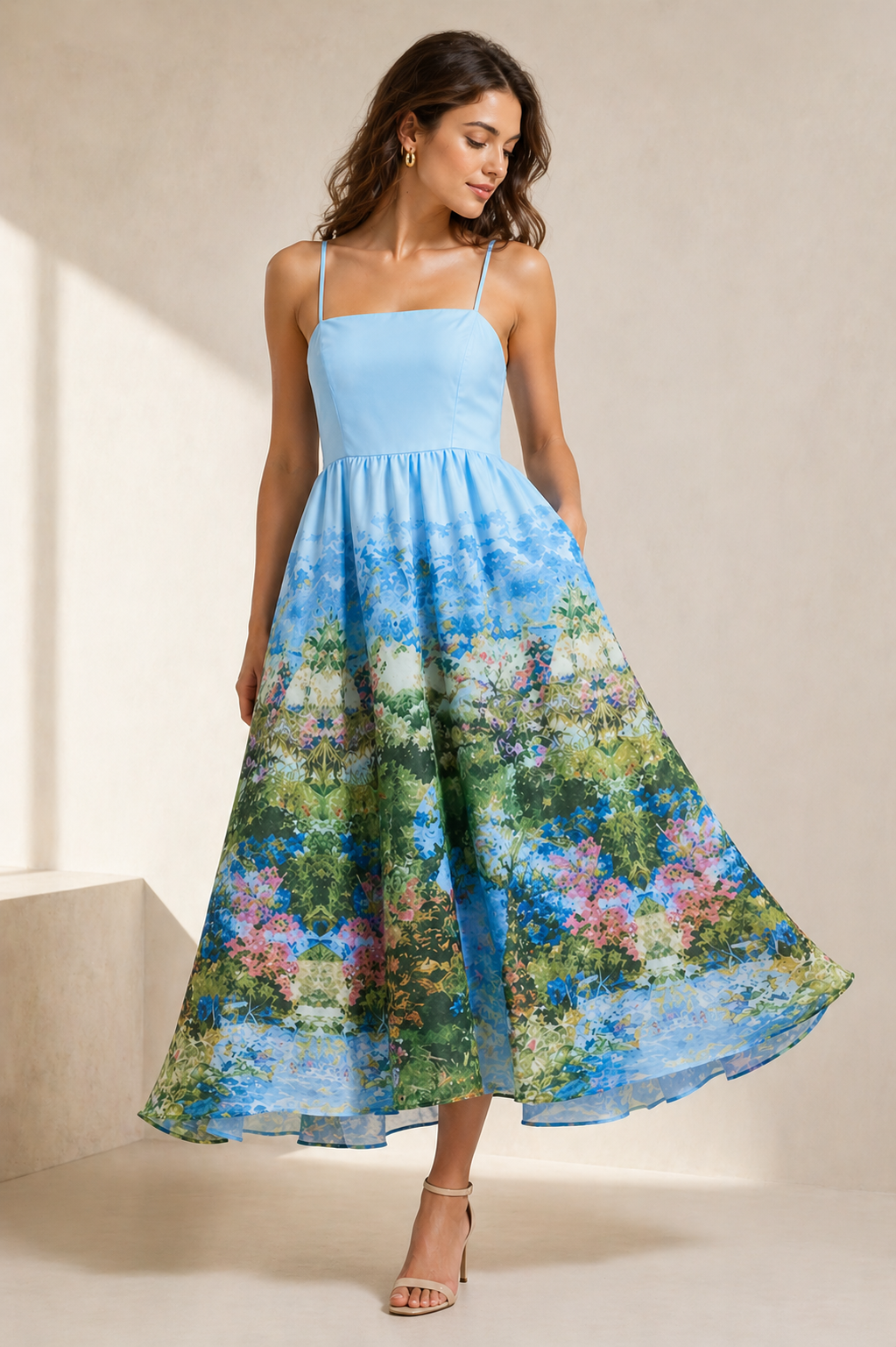 Monet Garden Midi Dress