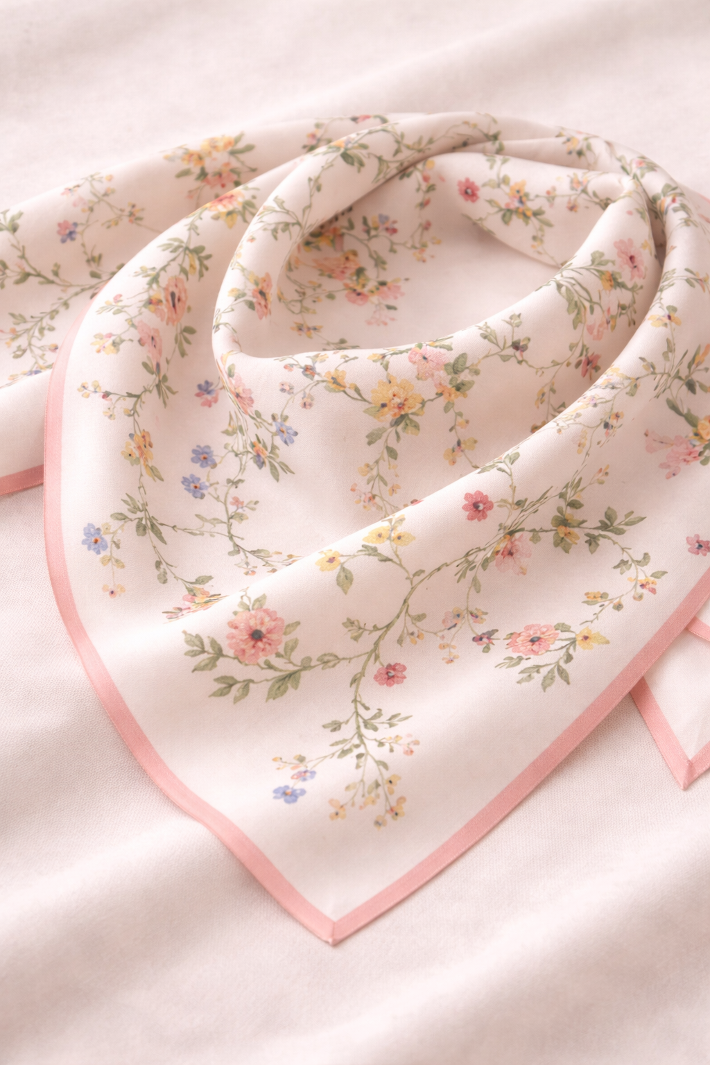 Camellia Bloom Silk Scarf