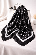 Classic Polka Dot Silk Square Scarf